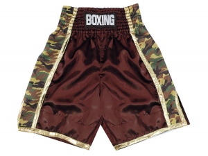 Custom Boxing Trunks : KNBSH-034-Maroon